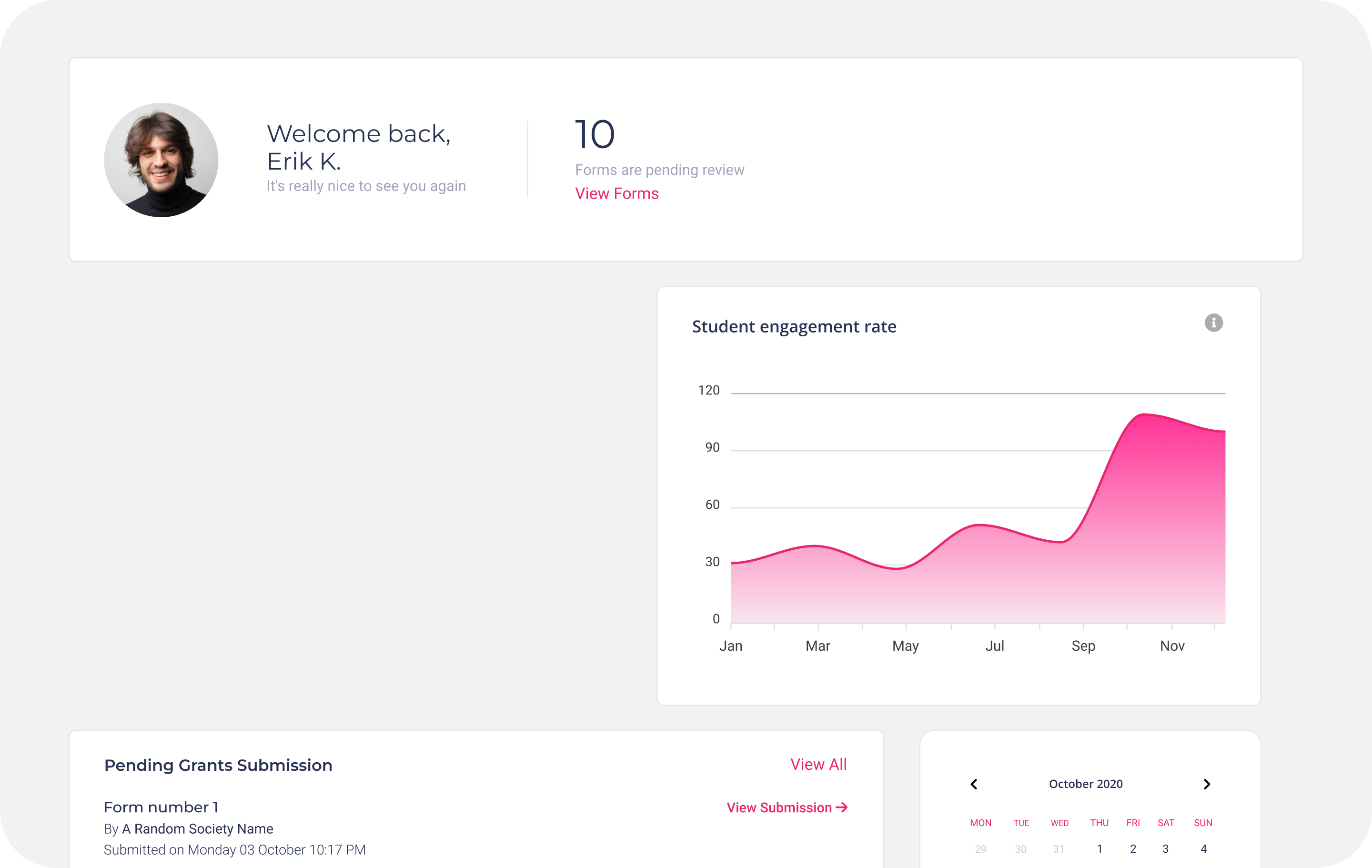 Rubric portal homepage