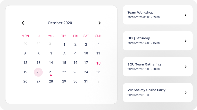 Integrated Event Calendar